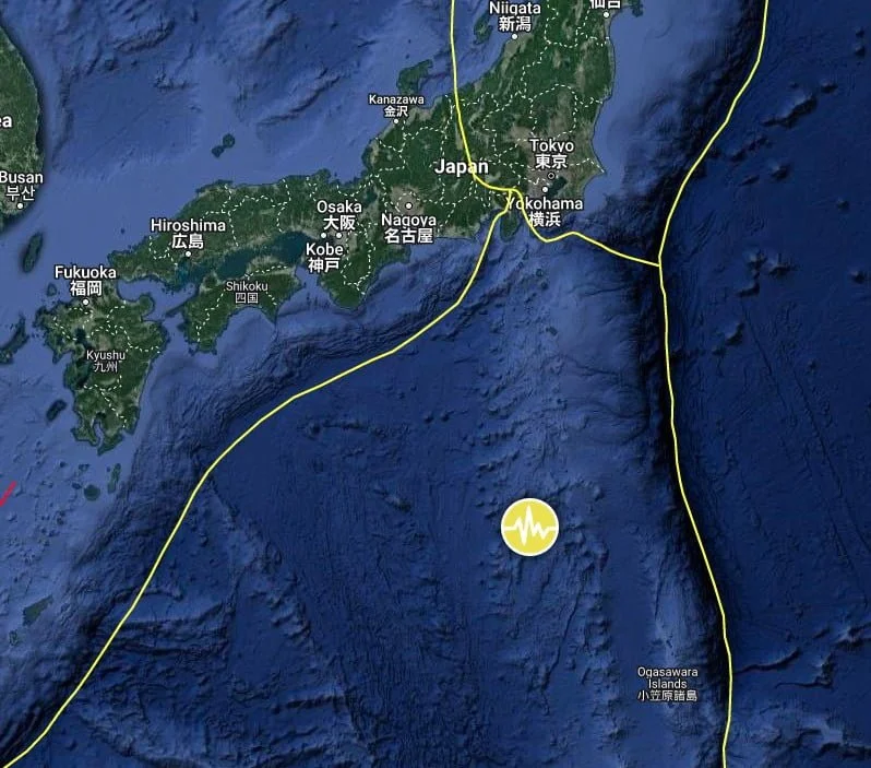bonin islands region m6-1 earthquake january 16 2023 location map