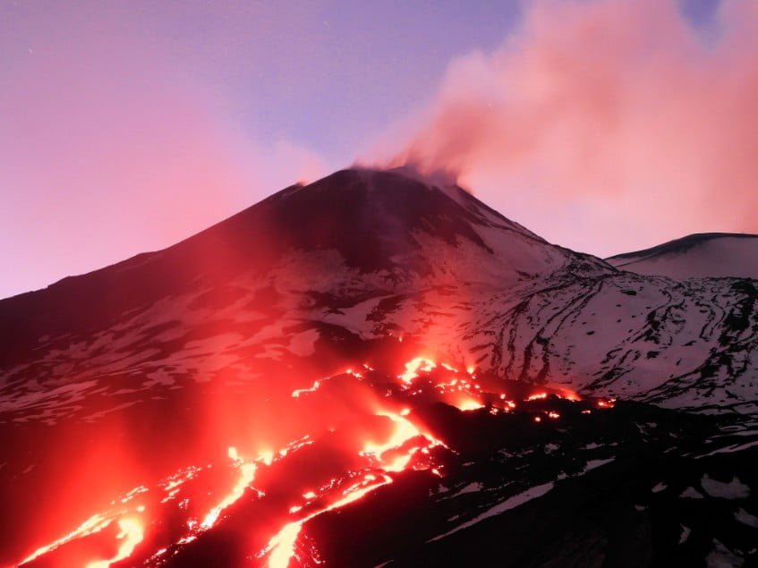 etna volcano on january 2 2023 a