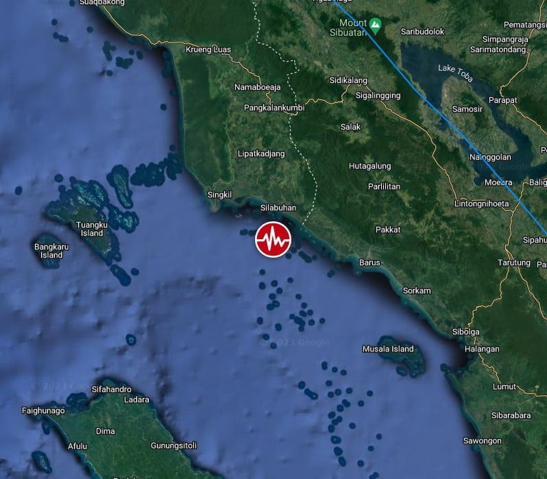 m6-2 earthquake northern sumatra january 15 2023 location map