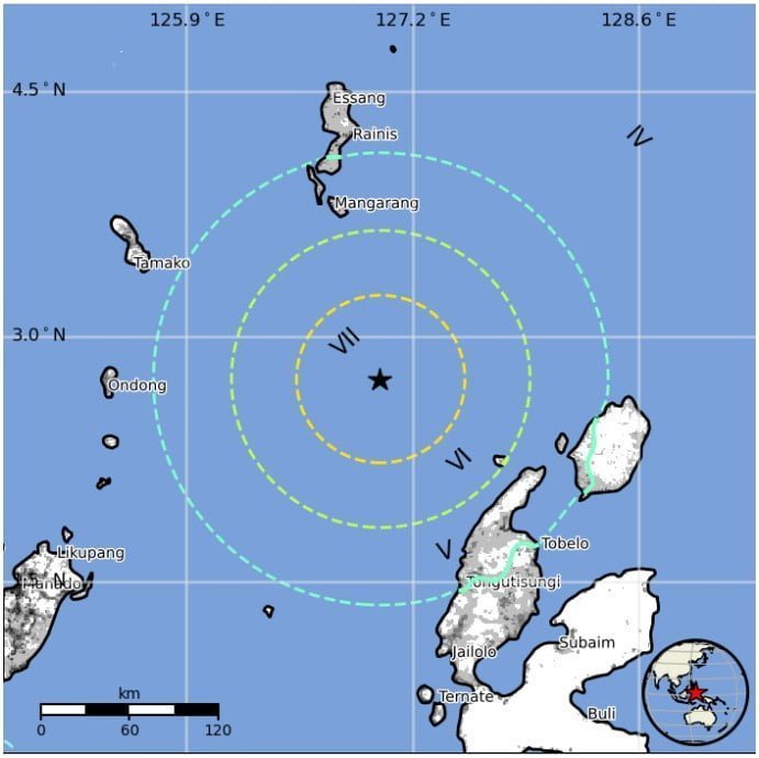 m7-0 earthquake indonesia january 18 2023 location map epe