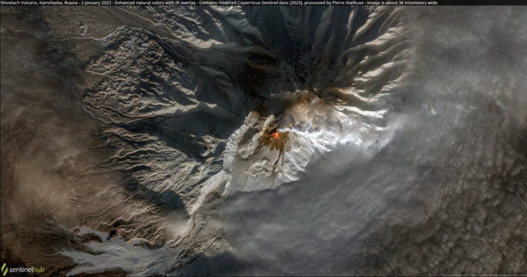 sheveluch volcano january 2 2023 bg