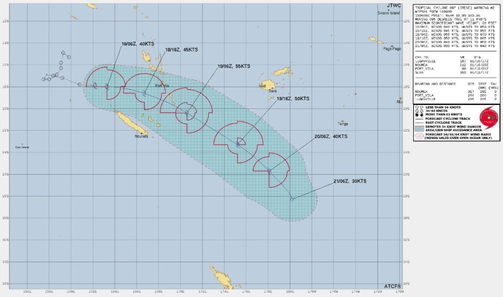 tropical cyclone irene jtwc fcst 09z january 18 2023