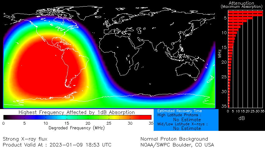 x1-9 solar flare january 9 2023 drap