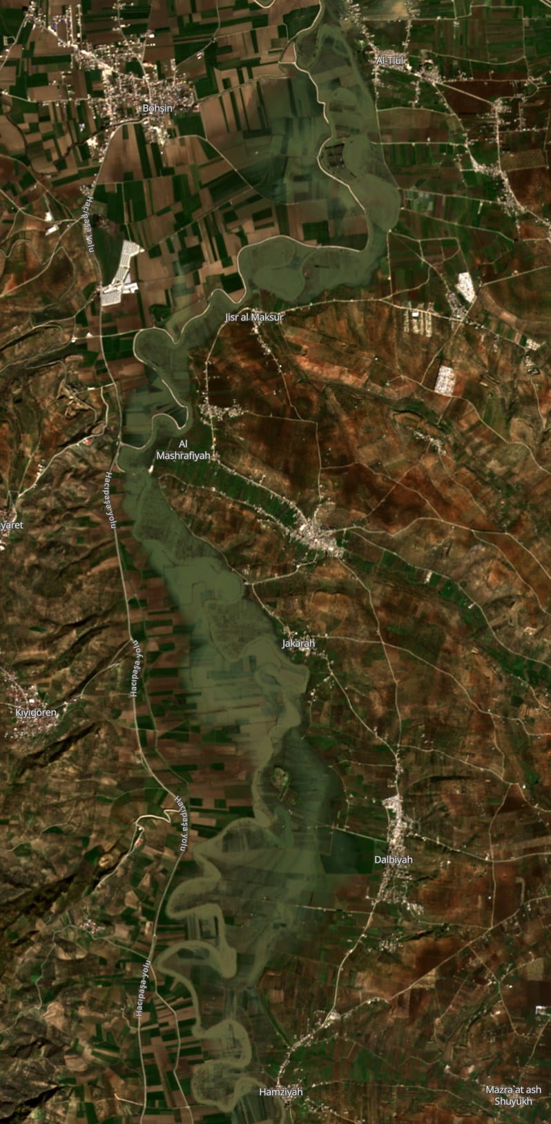 al-tlul flood idlib syria after dam breach acquired on february 9 2023 overall view