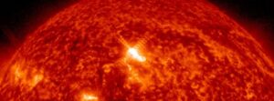 Double-peaked M6.3 solar flare erupts from AR 3213