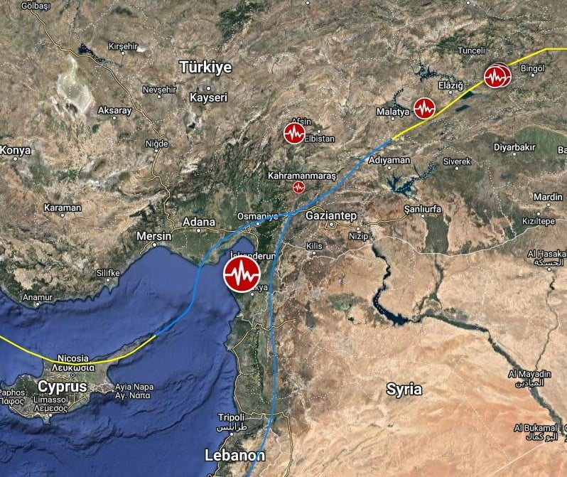 m6.4 earthquake turkey-syria border region february 20 2023 bg