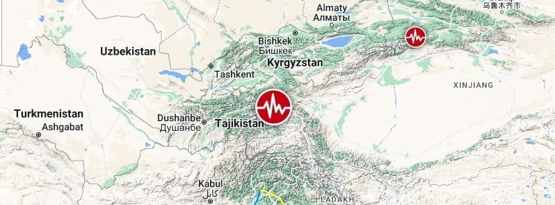 tajikistan m6-8 earthquake february 23 2023 location map f