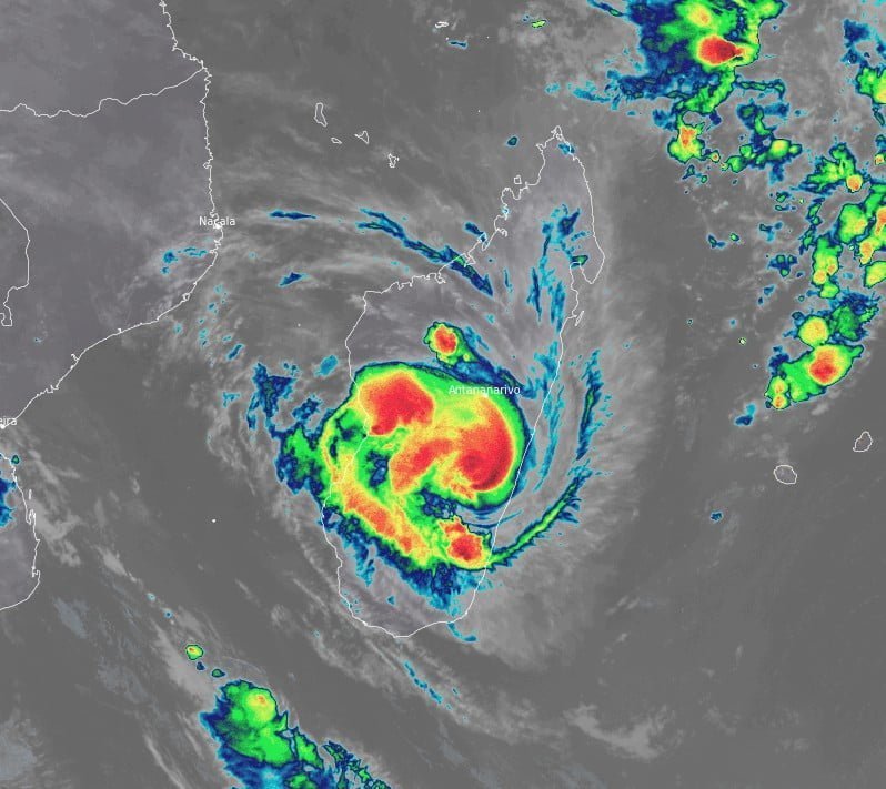 Tropical Cyclone "Freddy" at 21:45 UTC on February 21, 2023