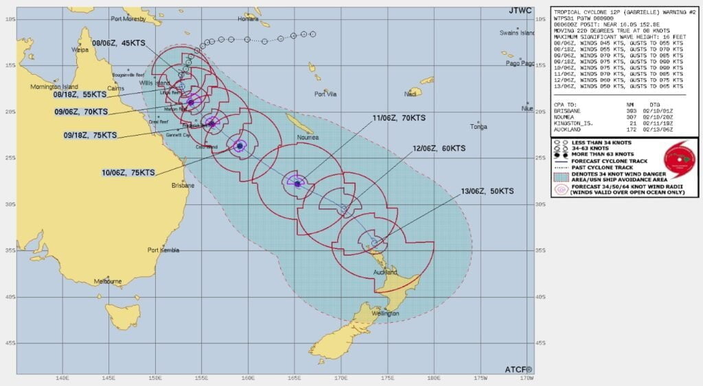 tropical cyclone gabrielle jtwc fcst 09z february 8 2023