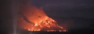 Large wildfire breaks out northeast of Bangkok, Thailand