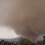 Tornado recorded near the town of Santa María, Hidalgo, Mexico