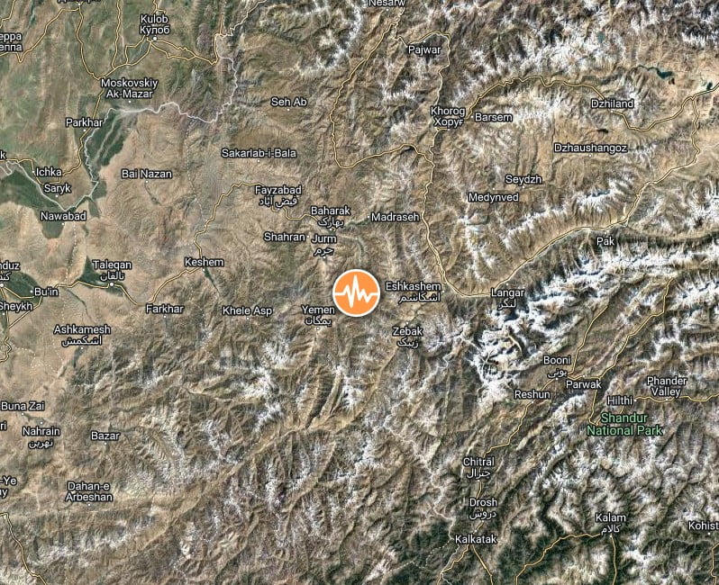 afghanistan m6.8 march 21 2023 location map bg