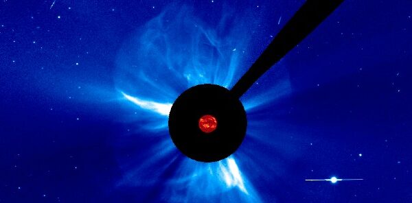 S1 – Minor solar radiation storm after full-halo CME associated with solar activity on the far side