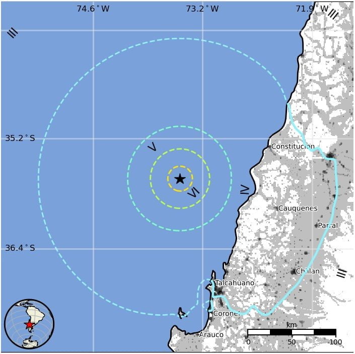 m6.4 earthquake chile march 30 2023 usgs epe