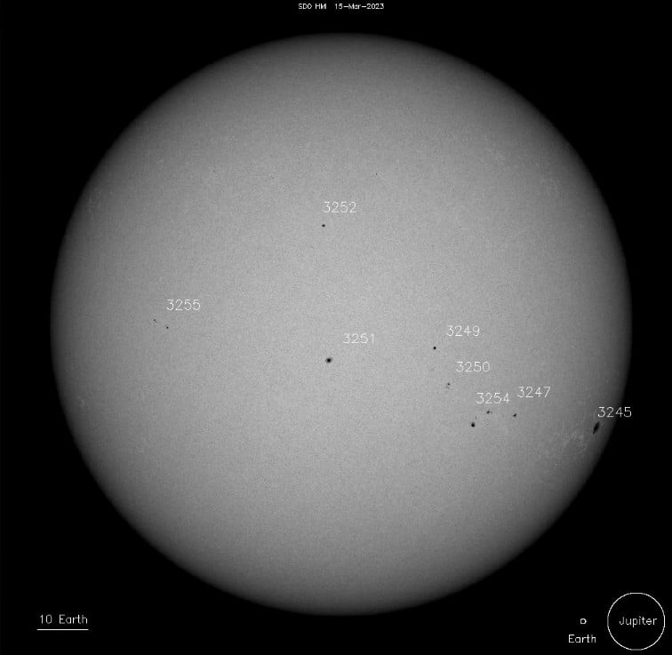 sunspots on march 15 2023