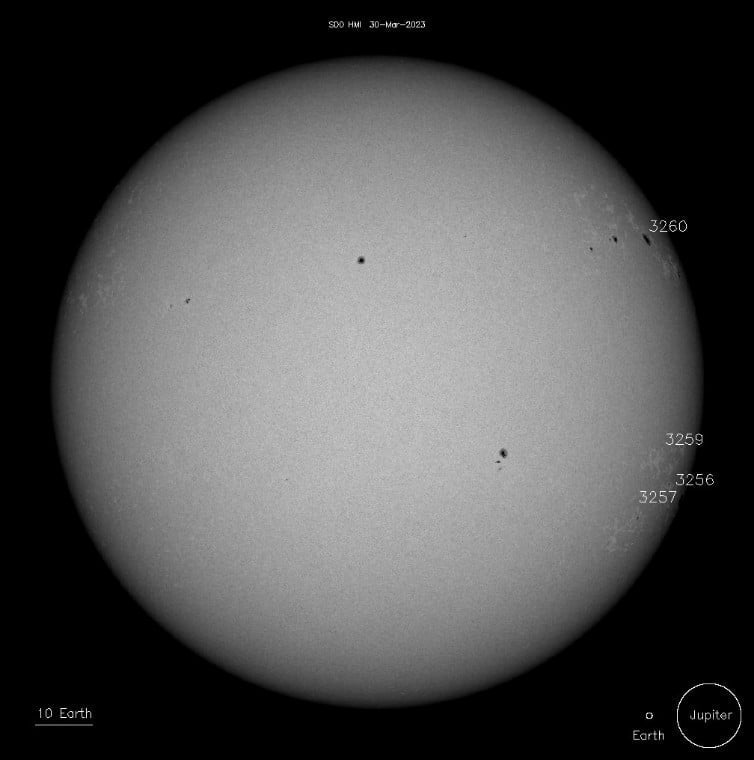 sunspots on march 30 2023