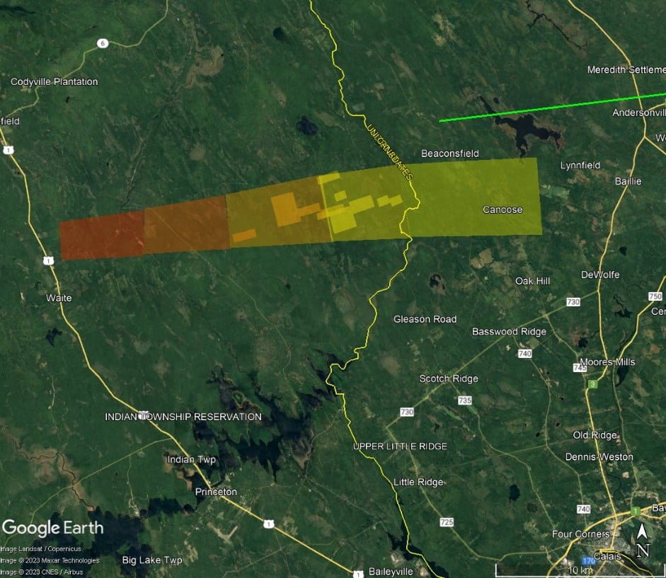 Bright daylight fireball explodes over Maine - first radar-observed meteorite fall in the state strewn field