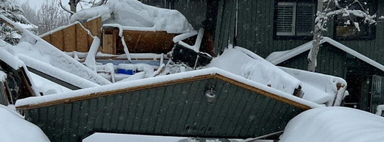 Homes collapsing under record snowfall in Park City, Utah