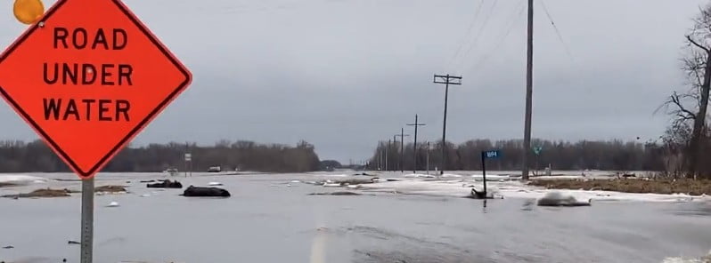 Rapidly melting snow causes widespread flooding in Minnesota, U.S.
