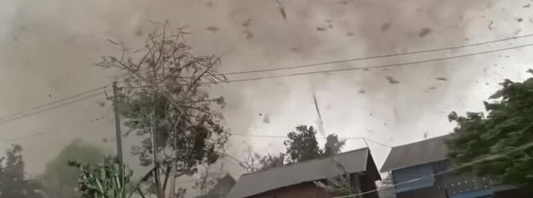 Rare tornado hits Myanmar - destroys over 200 homes and leaves 8 people dead and over 100 injured april 21 2023