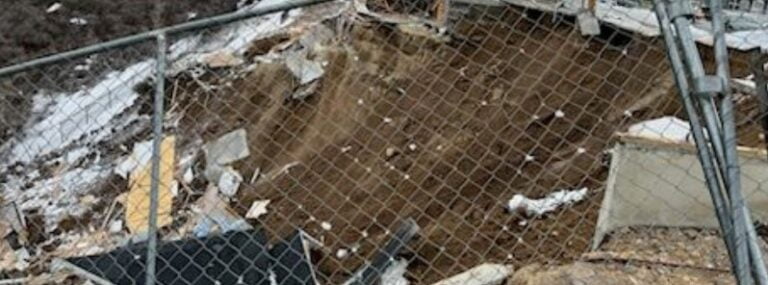 Two homes collapse following a landslide, slide down a cliff in Draper, Utah