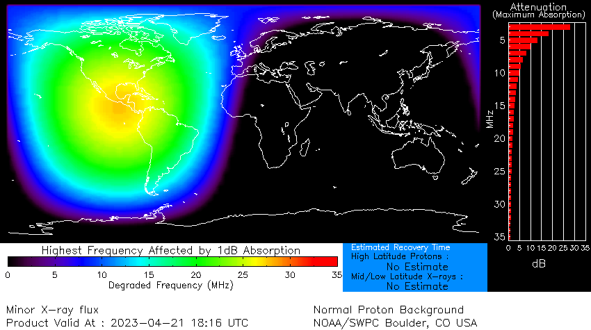 DRAP filament eruption m1.7 solar flare april 21 2023