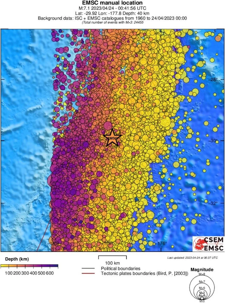 kermadec islands m7.1 earthquake april 24 2023 emsc rs