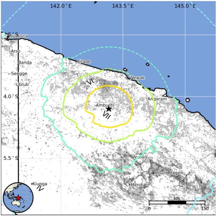 m7.0 earthquake papua new guinea april 2 2023 usgs epe