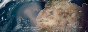 Large plume of Saharan dust over the Canary Islands and Cabo Verde