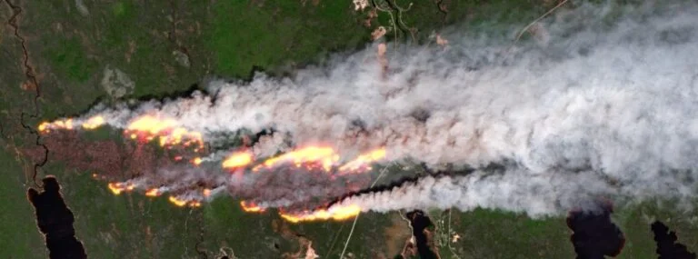 satellite image of barrington lake fire nova scotia on may 28 2023