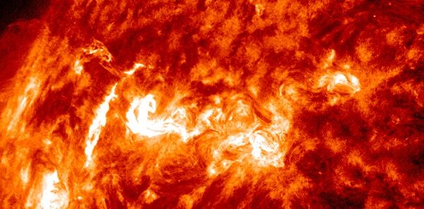 Long-duration M3.9 solar flare erupts from Region 3296, CME produced