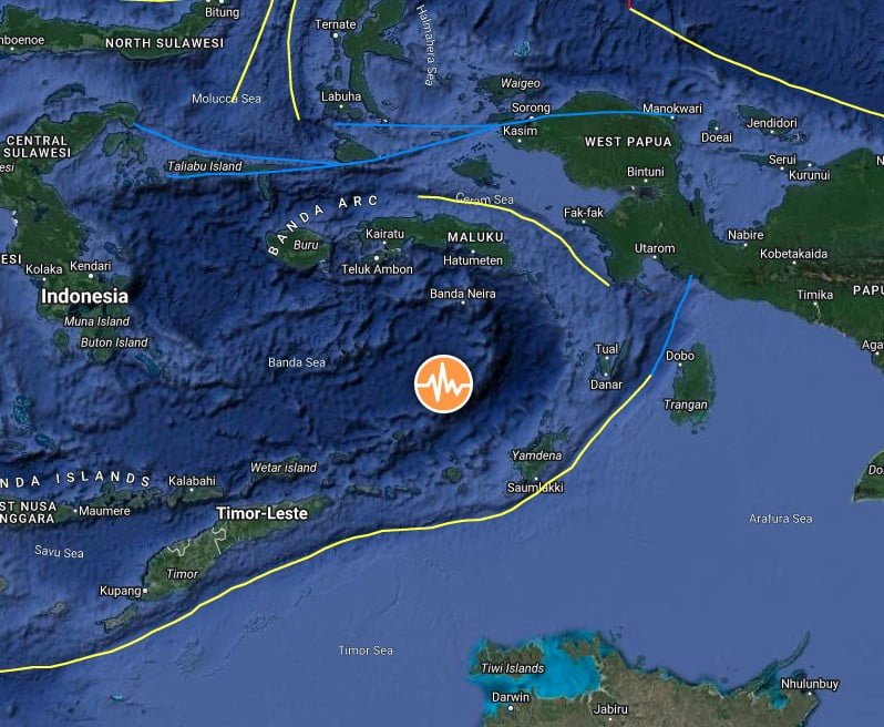 m6.2 earthquake indonesia location map bg