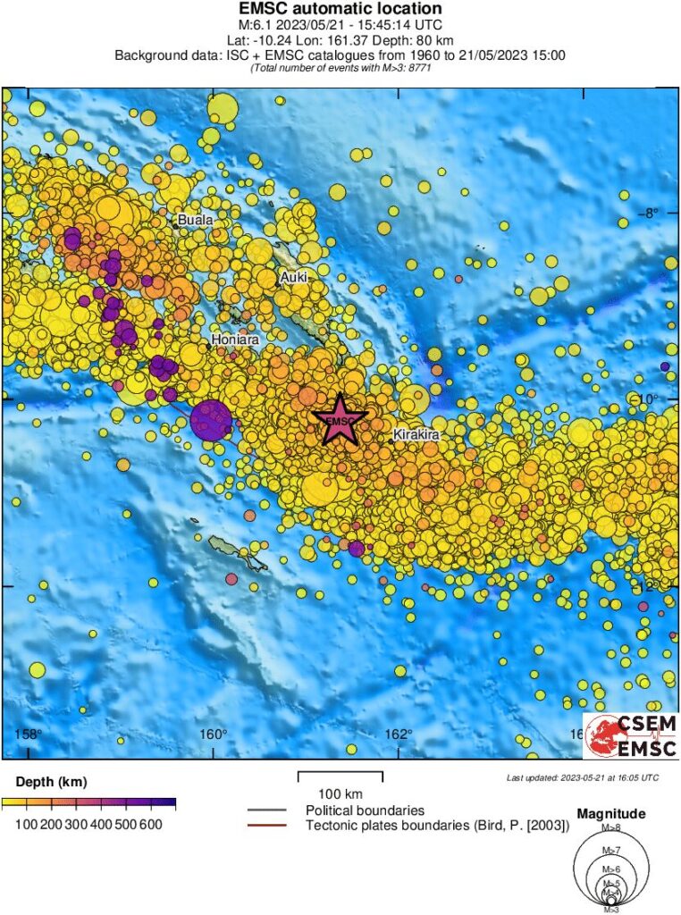 solomon islands m6.1 earthquake may 21 2023 emsc rs
