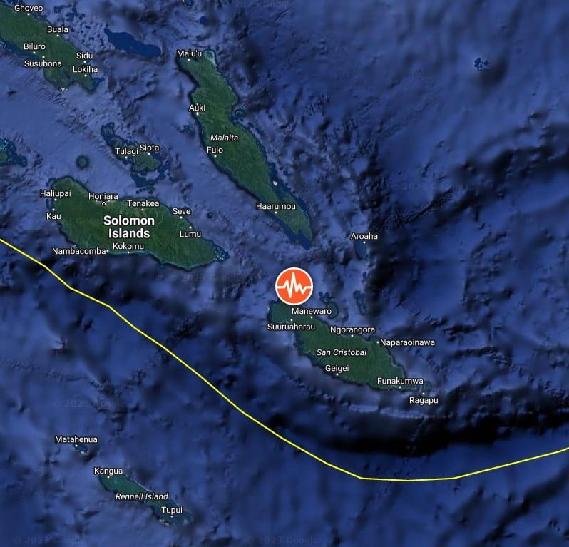 solomon islands m6.1 earthquake may 21 2023 location map bg