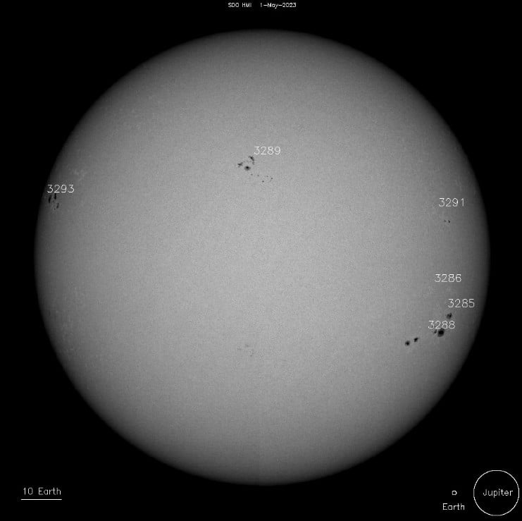 sunspots on may 1 2023