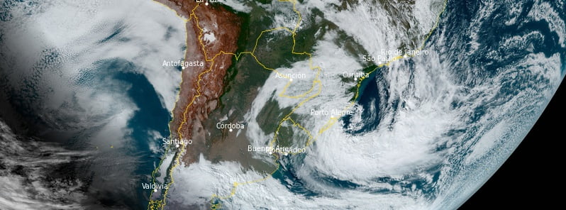 Extratropical cyclone drops two months' worth of rain in one day over southern Brazil