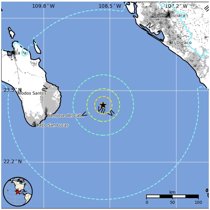 M6.4 earthquake Gulf of California june 18 2023 epe