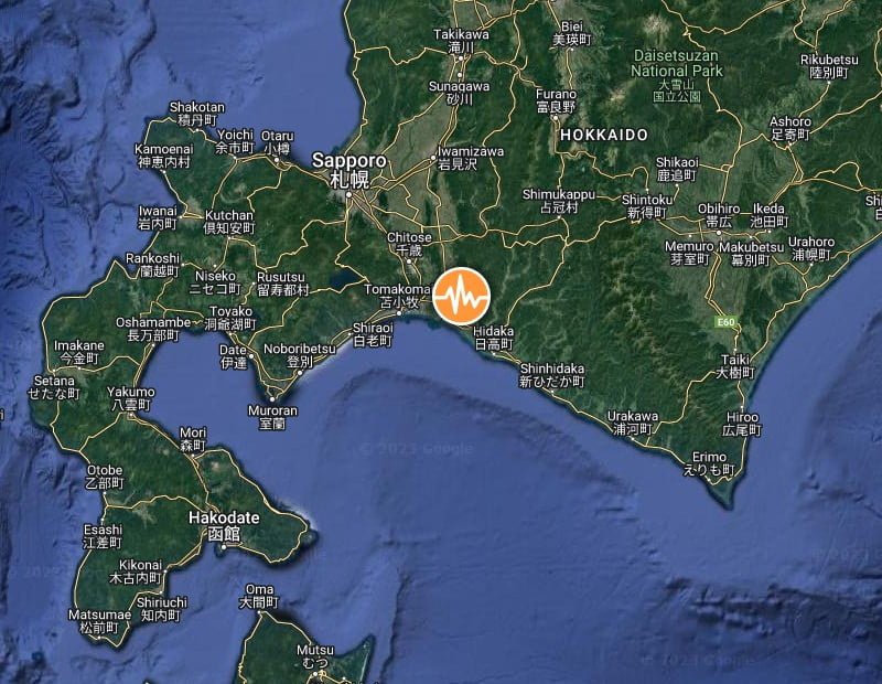 hokkaido japan earthquake location m6.2 june 11 2023 bg
