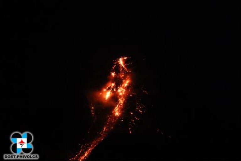 lava flow mayon volcano june 11 2023 bg
