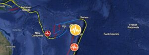 Very strong M7.2 earthquake hits south of the Fiji islands