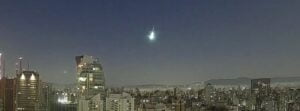 Bright green meteor visible over five Brazilian states