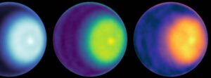 First observation of a polar cyclone on Uranus