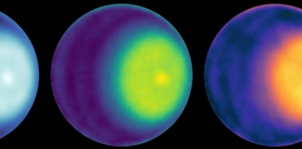 microwave observations of first polar cyclone on uranus f