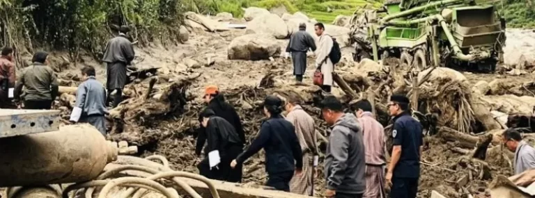 Flash floods hit Lhuentse, Bhutan, leaving 6 people dead and 17 missing f