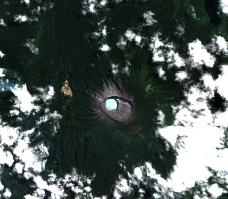 dempo volcano indonesia on july 4 2023 bg