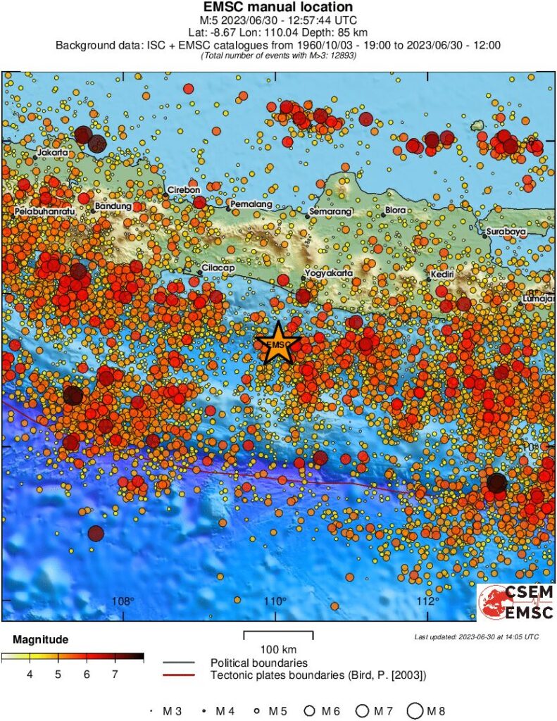 indonesia earthquake june 30 2023 emsc rs