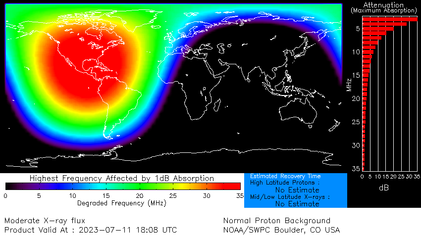 m6.8 solar flare july 11 2023 drap