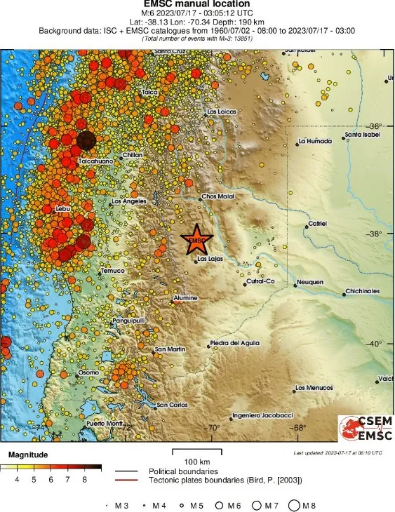 neuquen argentina m6.6 earthquake emsc rs