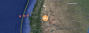 Strong M6.6 earthquake hits Neuquen, Argentina at intermediate depth