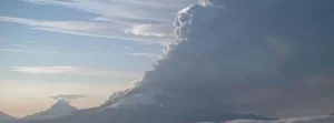 Large ash emissions at Shishaldin volcano, Aviation Color Code raised to Red, Alaska